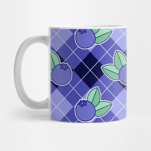 Blueberry Argyle Pattern Mug